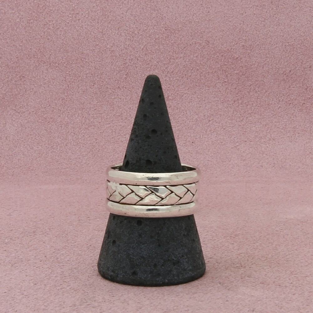 ⚡clearance⚡ mexico sterling silver mens vintage woven band ring size 10.5